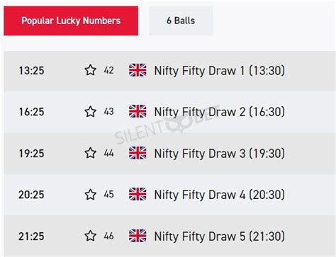 nifty fifty draw times